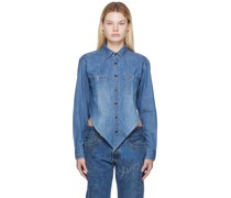 Blue Pointy Denim Shirt