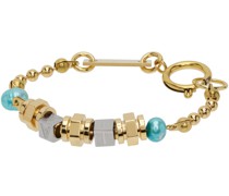 SSENSE Exclusive Gold & Blue IA Bracelet