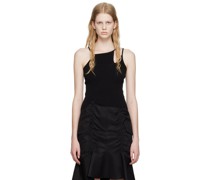 Black Diagonal Line Tank Top