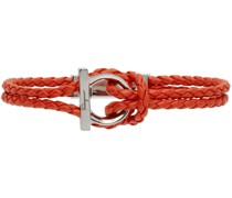 Red Braided Gancini Bracelet