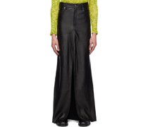 SSENSE Exclusive Black Leather Maxi Skirt