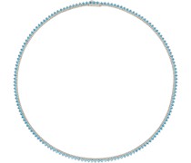 SSENSE Exclusive Silver & Blue #3710 Tennis Necklace