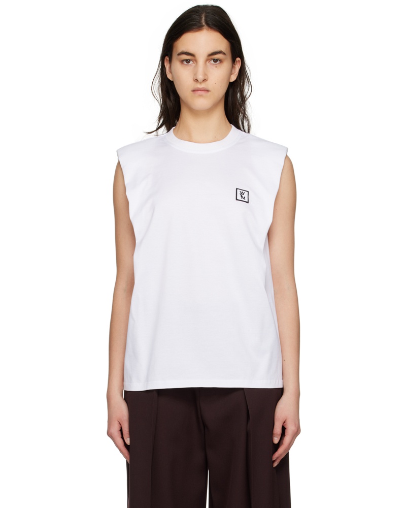 Wooyoungmi Damen White Layered Tank Top