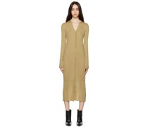 Green Buttoned Midi Dress