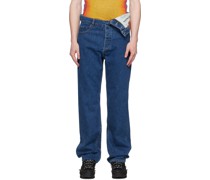 Blue Classic Asymmetric Jeans