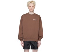 Brown Embroidered Sweatshirt