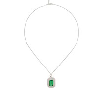 Silver & Green CS Emerald Pendant Necklace