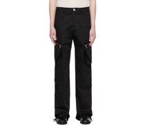 Black Zip Pocket Cargo Pants