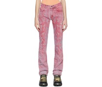 SSENSE Exclusive Pink Laser Butterfly Jeans