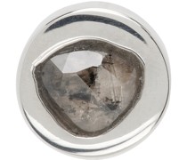 Silver Diamond Stud Single Earring