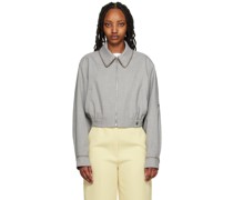 Gray Cropped Jacket