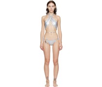 SSENSE Exclusive Silver Halter Bikini