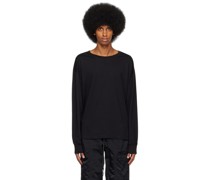 Black Crewneck Long Sleeve T-Shirt