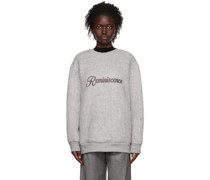Gray Embroidered Sweatshirt
