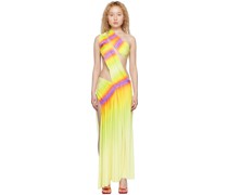 Yellow Wrap Around Maxi Dress