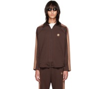 Brown 5 Stripe Track Jacket