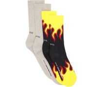 Two-Pack Gray & Black Socks