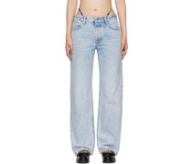 Blue Diamante Strap Layer Jeans