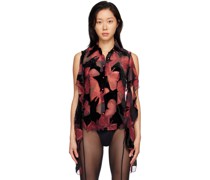 SSENSE Exclusive Black & Red Butterfly Tie Shirt