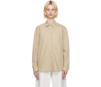 Beige Drop Shoulder Shirt