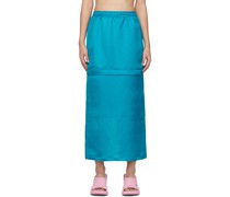 Blue Two-Way Zip Skirt