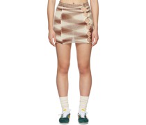 SSENSE Exclusive Brown & Beige Vortex Mini Skirt