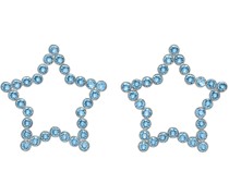 Silver & Blue Star Earrings