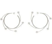 Silver Vortex Hoop Earrings