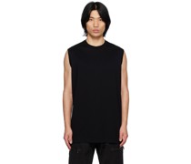 Black Ribbed Trim Tank Top