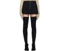 Black Pleated Miniskirt