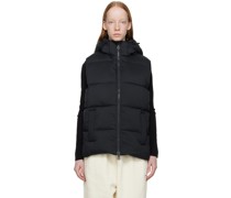 Black Hooded Puffer Vest