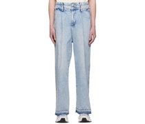 Blue Double Waistband Jeans