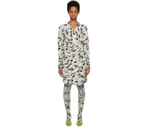 Off-White Floral Midi Dress