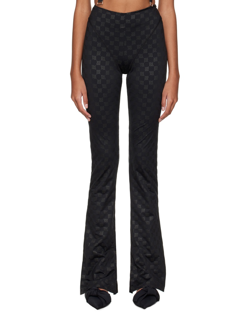 MISBHV Damen Black Monogram Trousers