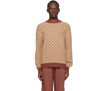 Beige & Brown Brick Sweater