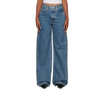 Blue Eva Twisted Seam Jeans
