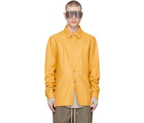 Yellow Fogpocket Leather Jacket