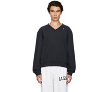 Navy V-Neck Sweatshirt