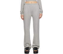 Grey Straight-Leg Lounge Pants