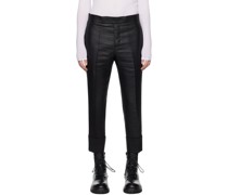 Black Rolled Trousers