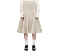Gray Paneled Midi Skirt