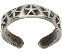 Silver Star Carving Ring