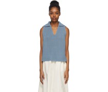 Blue Knit Aubrey Vest