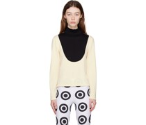 Black & Off-White Daliya Turtleneck