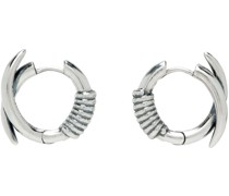 SSENSE Exclusive Silver Banded Horn Earrings