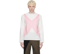 SSENSE Exclusive White & Pink Long Sleeve T-Shirt