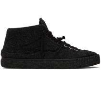 Black Felt Sneakers