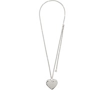 Silver #5000 Heart Micro Bag Necklace