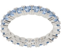 SSENSE Exclusive Silver & Blue Eternity Ring