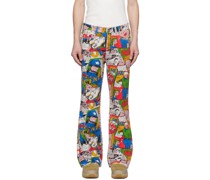 Multicolor Printed Jeans
